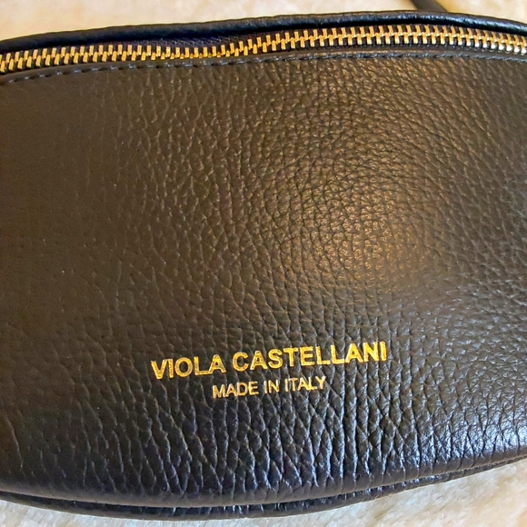 🌺 NEW Viola Castellani Italian Pebbled Leather Fanny/Waist Bag - Picture 5 of 14